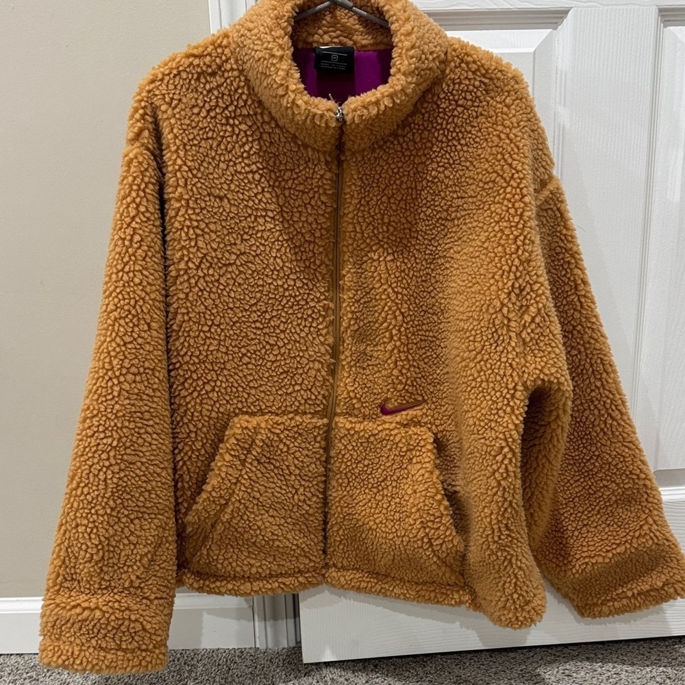 Nike Camel Sherpa Fleece Jacket